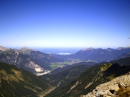 Blick vom Berggipfel Thaneller - Gästehaus Steinkarblick Berwang Rinnen Tirol